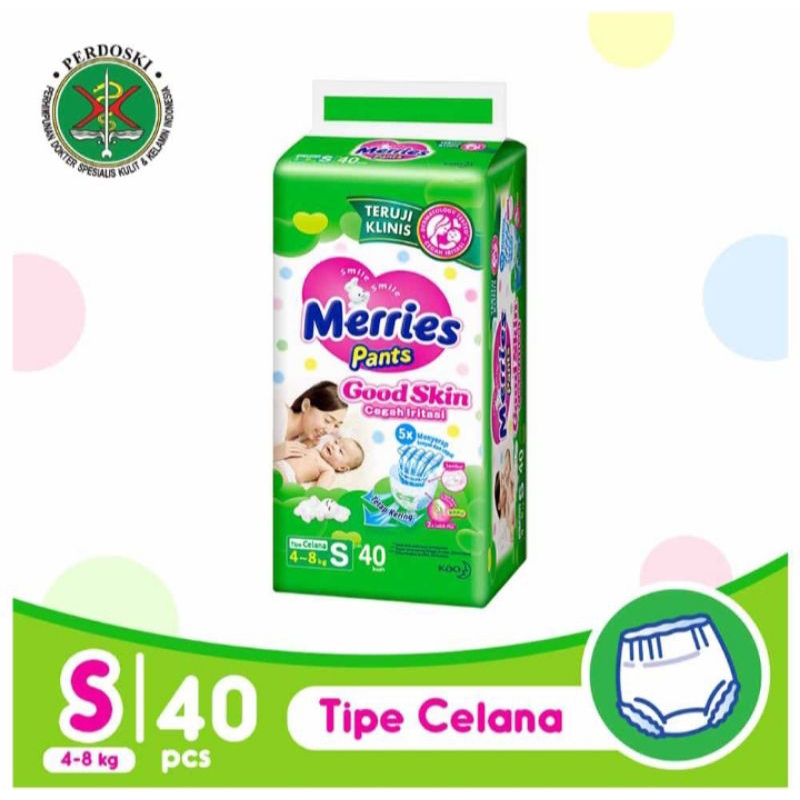 Pempers Meries Good Skin S40 Popok Bayi