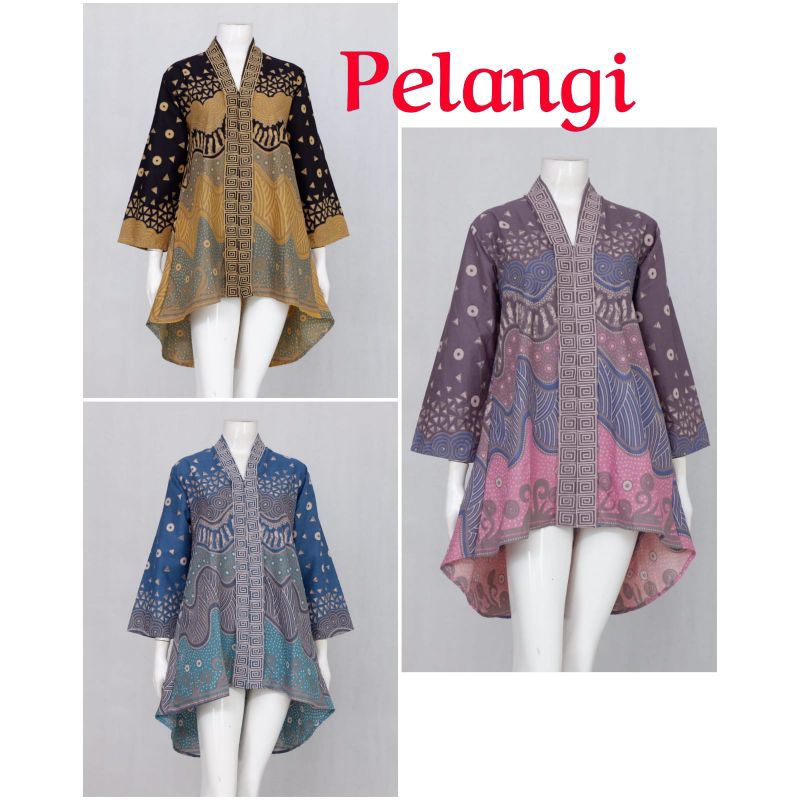 Tunik pinguin pelangi batik solo modern