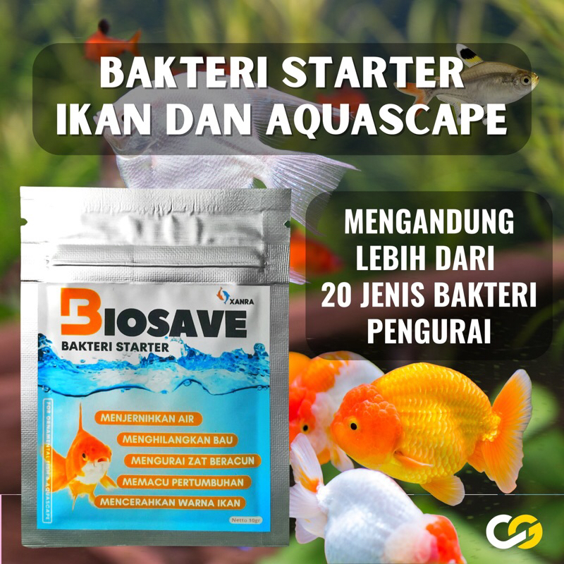 PROMO Penjernih Air Aquarium Kolam Bakteri Starter Aquascape Biosave 10 gram
