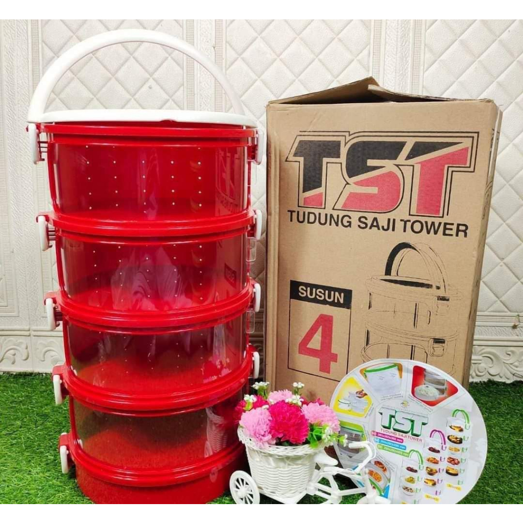 Tudung saji tingkat tudung saji susun 4 Tabitha premium tebal