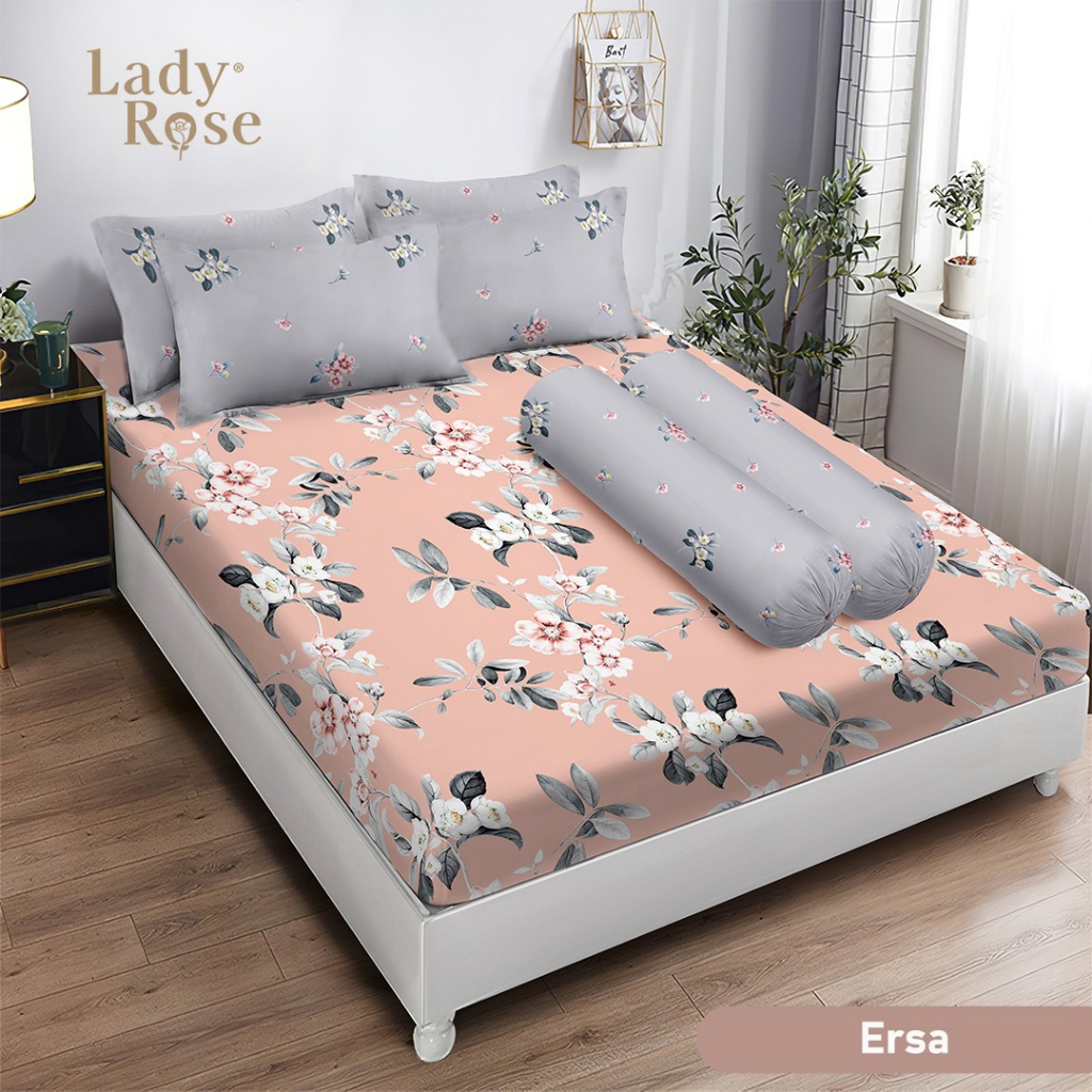 3in1 Sprei Lady Rose 3D King 180x200 160x200 120x200 100x200 Motif Ersa