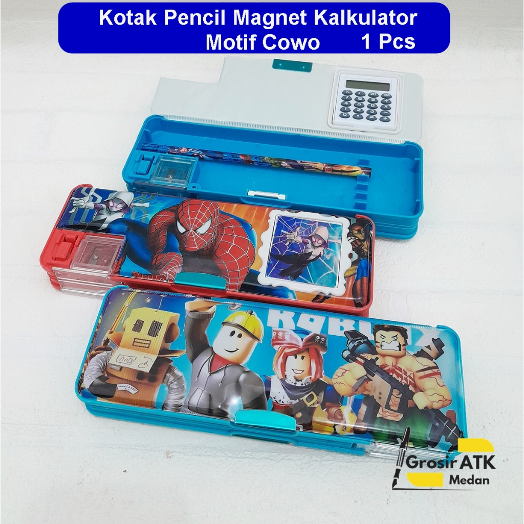 

Kotak Pencil Magnet + Kalkulator Karakter Cowo Murah/Kotak pencil murah