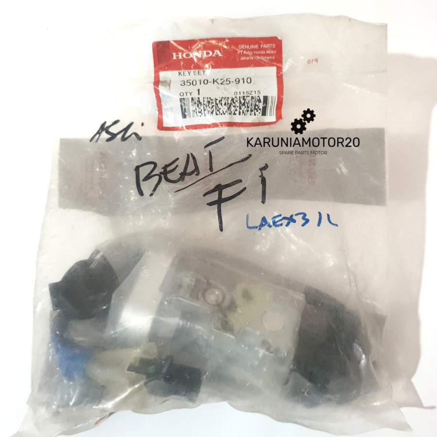 Key Set Kunci Kontak Beat Fi 2012-2014 Original AHM 35010-K25-910