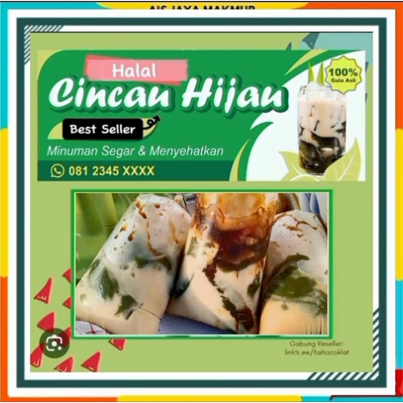 

Es Cincau Hijau organik paket 10pcs ukuran plastik 1/2 kg