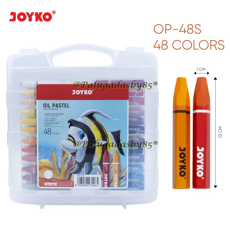 

(1 Set Isi 48 Warna) GROSIR Crayon JOYKO OP-48S 48 Warna / Krayon Minyak Oil Pastel Joyko OP-48S