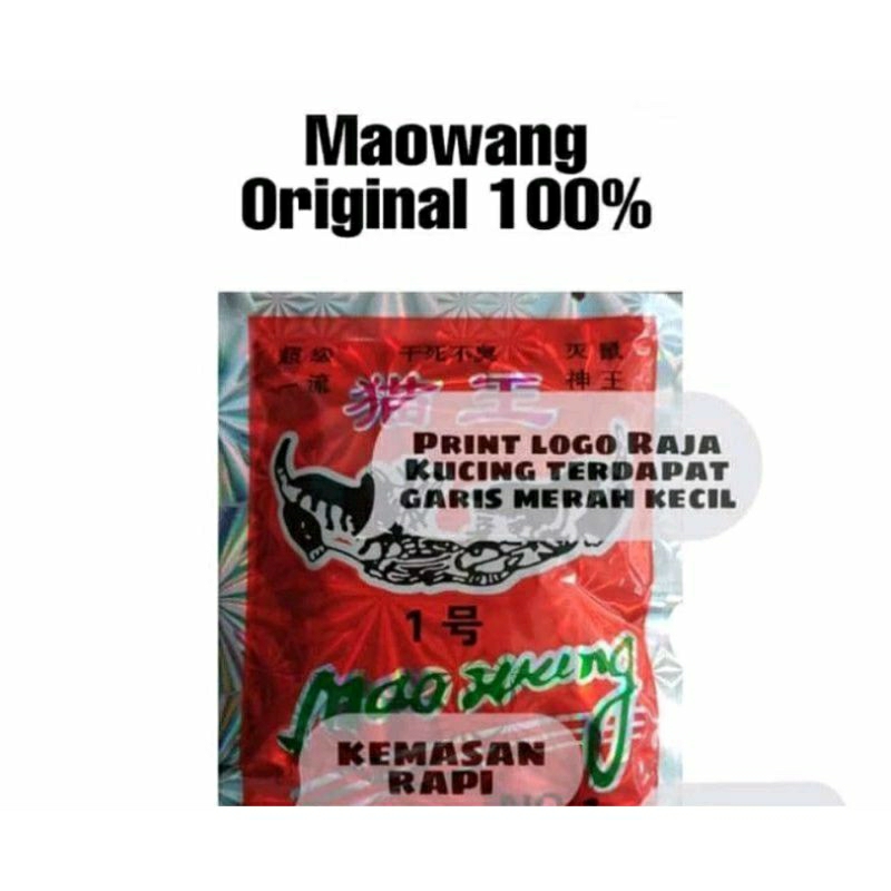 Racun Tikus Maowang Ori 100 % Racun beras merah Ampuh membunuh Tikus Mati Kering