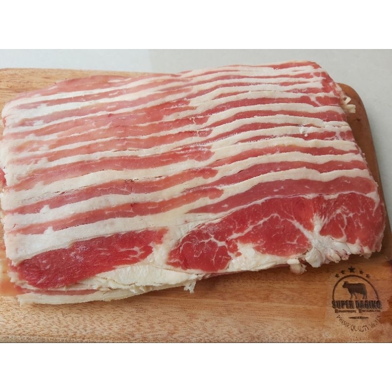 

US PREMIUM SHORTPLATE / TASTY SHABU - BEEF SLICE, lebih Juicy, Lemak lebih sedikit, FRESH SLICE EVERYDAY