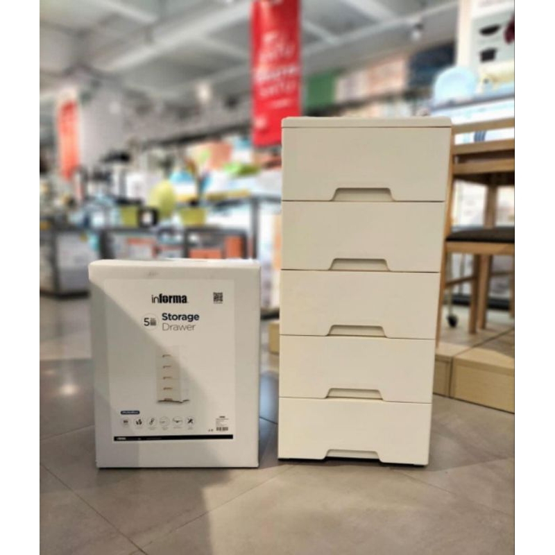 Drawer 5 susun informa/lemari ivy informa/lemari putih informa/lemari aesthetic informa/informa ivy 