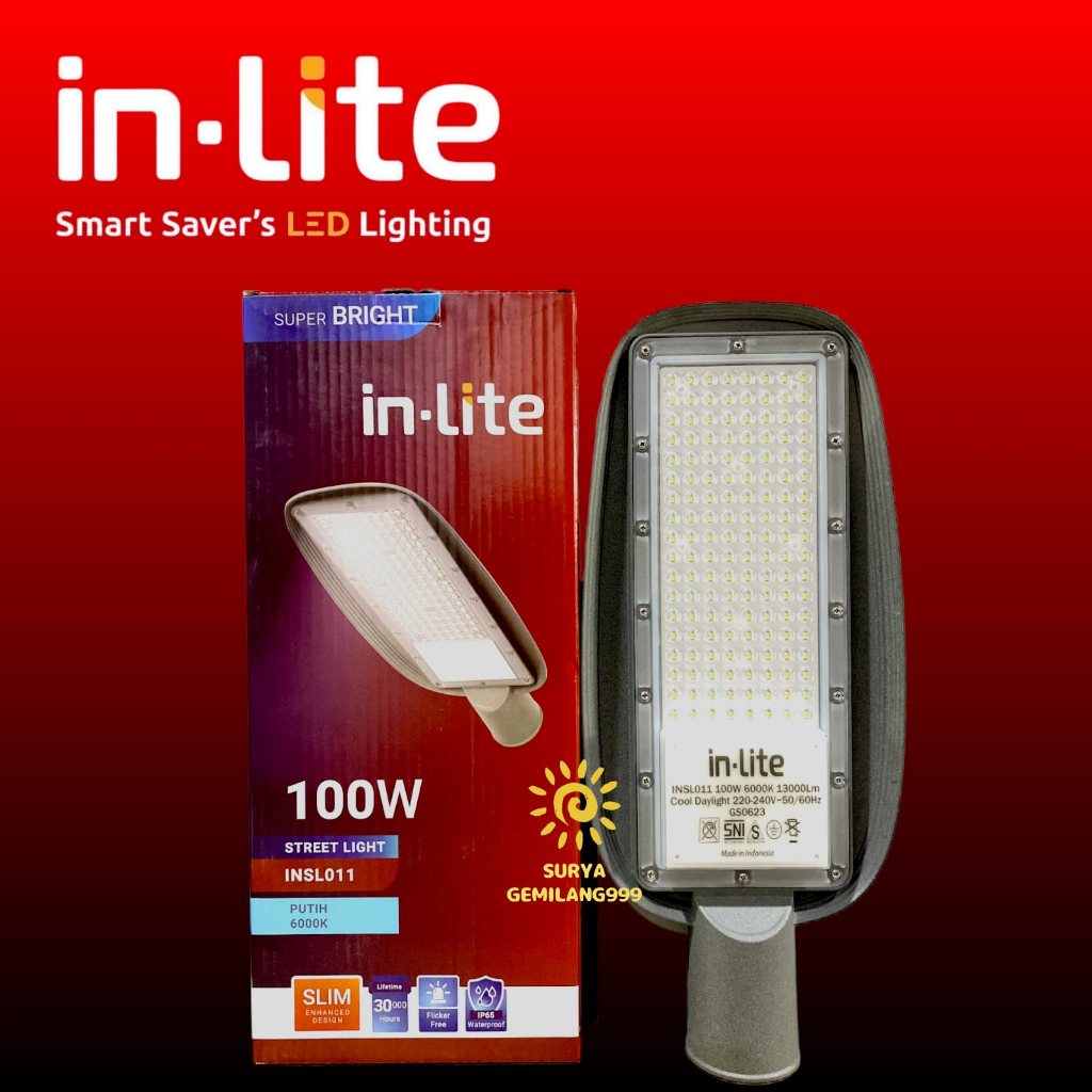 INLITE - LAMPU JALAN PJU LED 100WATT INSL011 / LAMPU PJU / LAMPU SOROT / LAMPU PENERANGAN JALAN / ST