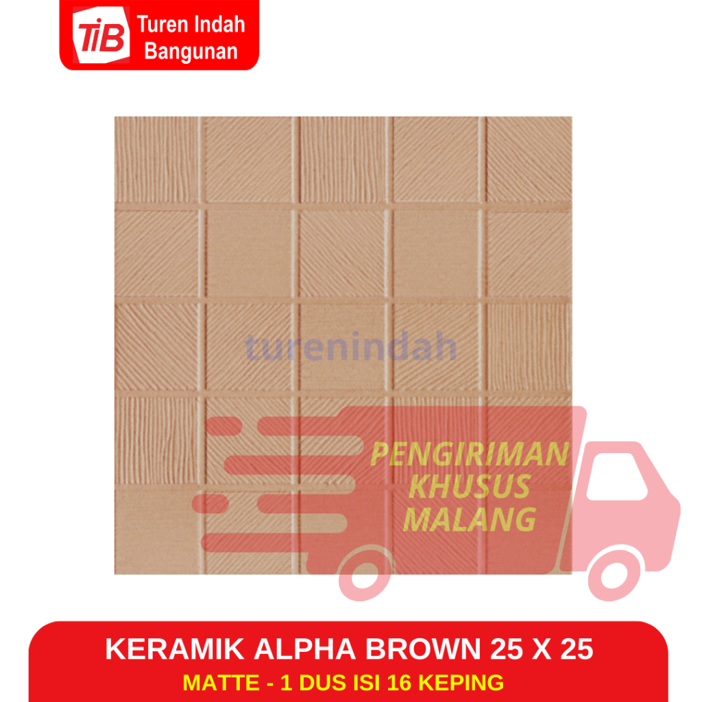 KERAMIK LANTAI ALPHA BROWN - KERAMIK DAPUR - KERAMIK KAMAR MANDI - KERAMIK ALPHA BROWN 25 X 25 - KER