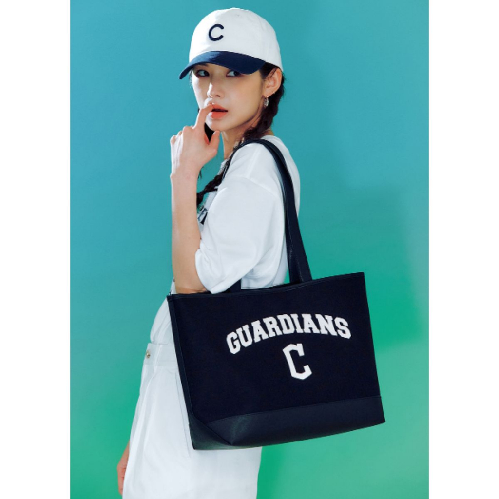 Oppa KR ID - MLB VARSITY BASIC CANVAS LARGE SHOPPER BAG Cleveland Guardians ready