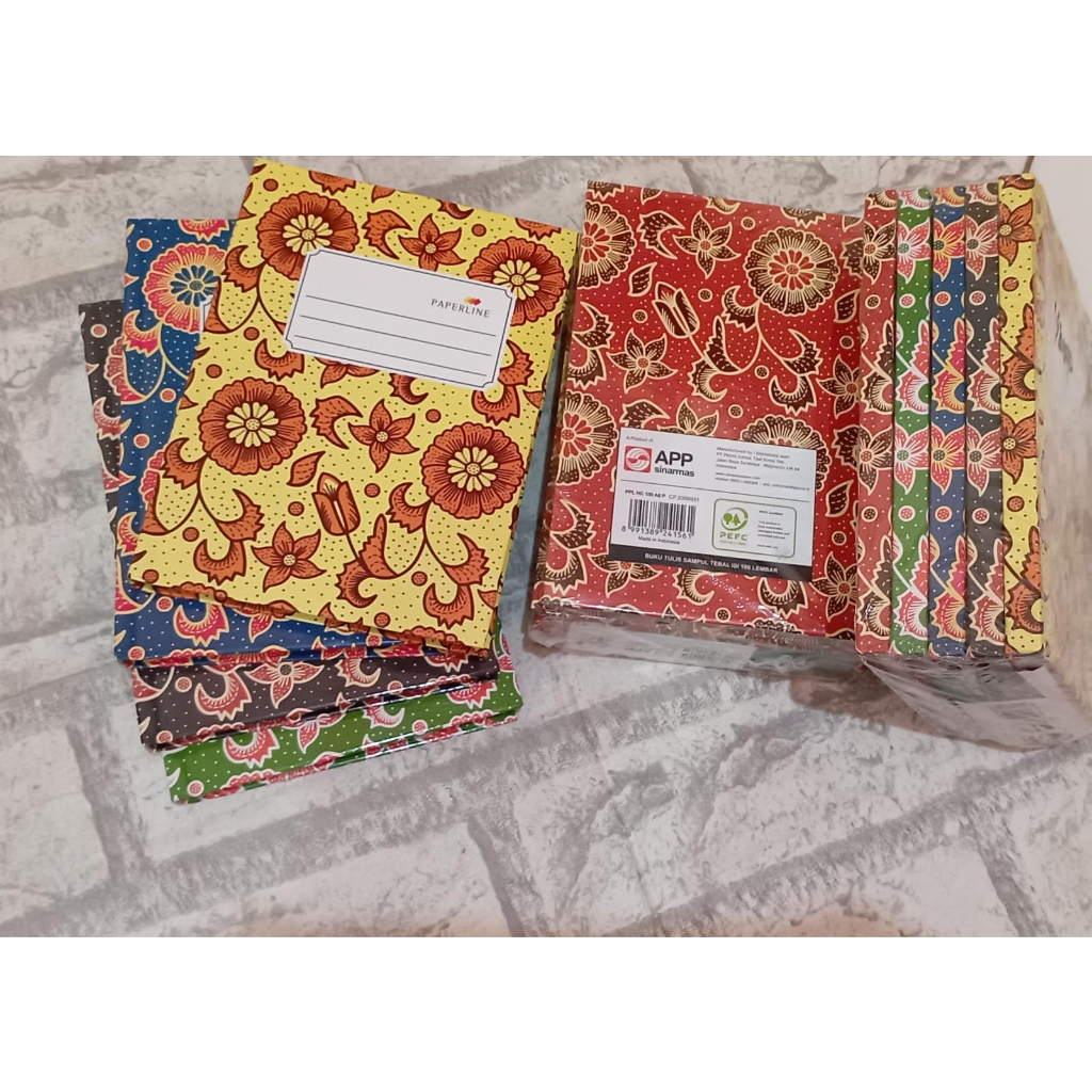 

BUKU HARD COVER PAPERLINE A6 /BUKU BUKU OKTAVO BATIK 100 LEMBAR