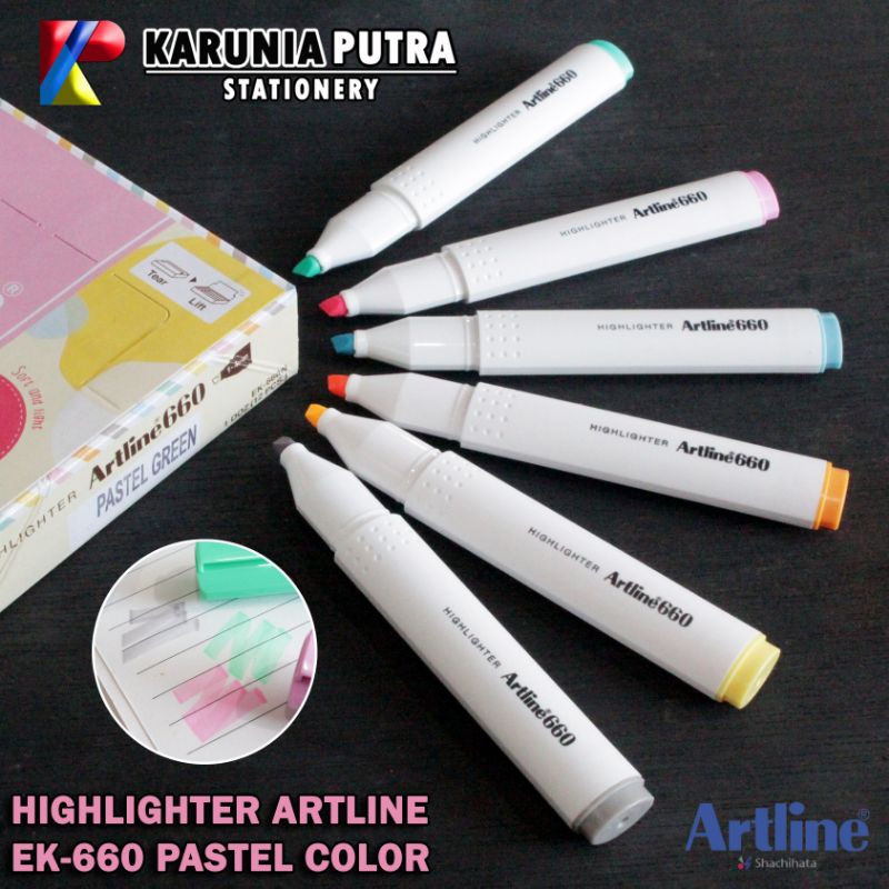 

Stabilo Artline Highlighter Marker EK-660 Pastel Color