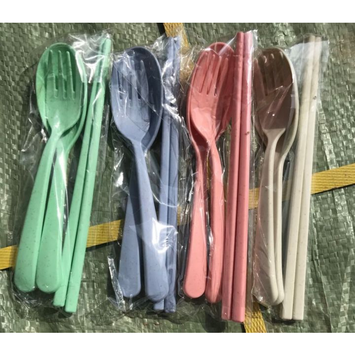 ALAT MAKAN SENDOK GARPU SUMPIT SET PRODUK LOKAL SET GO GREEN LOKAL MURAH SOUVENIR PERNIKAHAN KHITAN