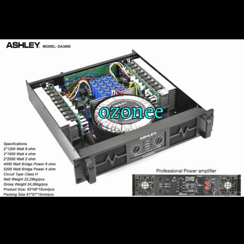 Power Amplifier Ashley DA3000/ DA 3000 Original