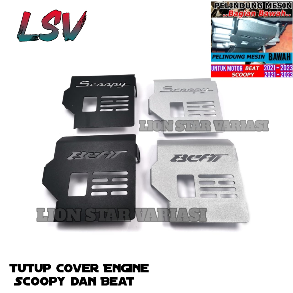 Tutup Cover Engine Motor Scoopy Beat Cover Engine Pelindung Bawah Mesin Motor Beat Scoopy Tutup Bawa