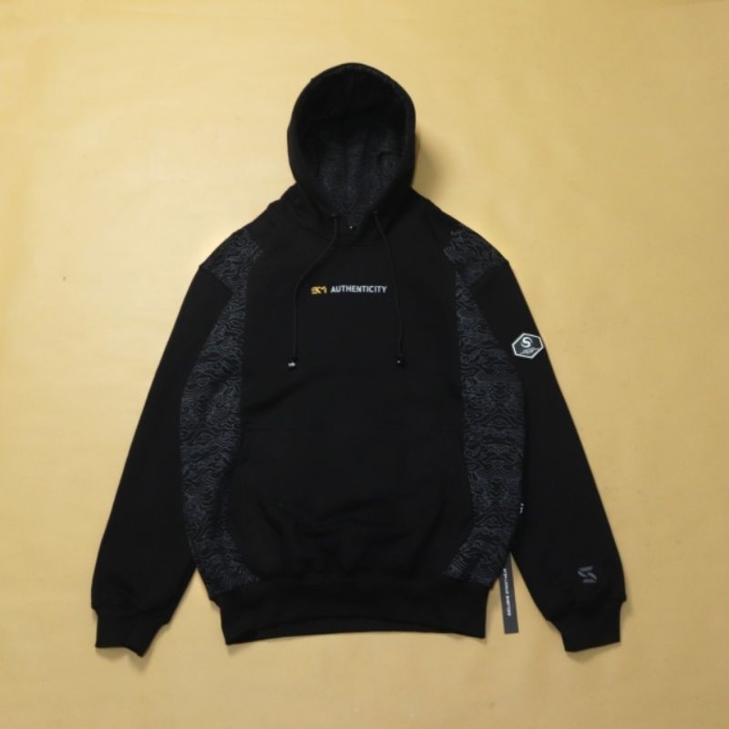 Sweater Hoodie SKM Authentic Batik Black