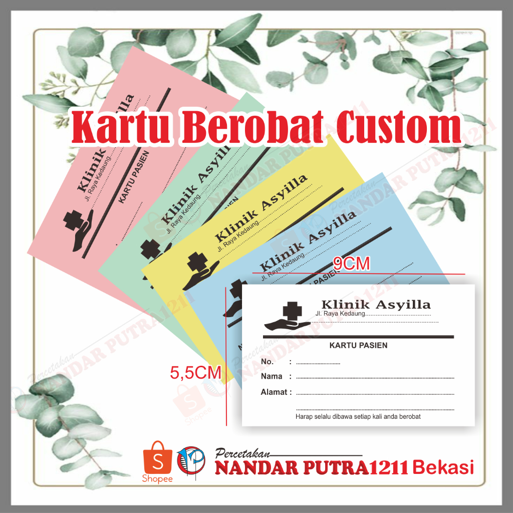 

(1000 Pcs) Ka rtu Bero bat Kecil Custom