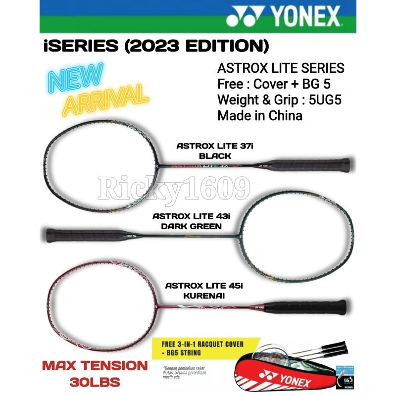RAKET BADMINTON YONEX ASTROX LITE 37i / YONEX ASTROX LITE 43i / YONEX ASTROX LITE 45i - ORIGINAL YON