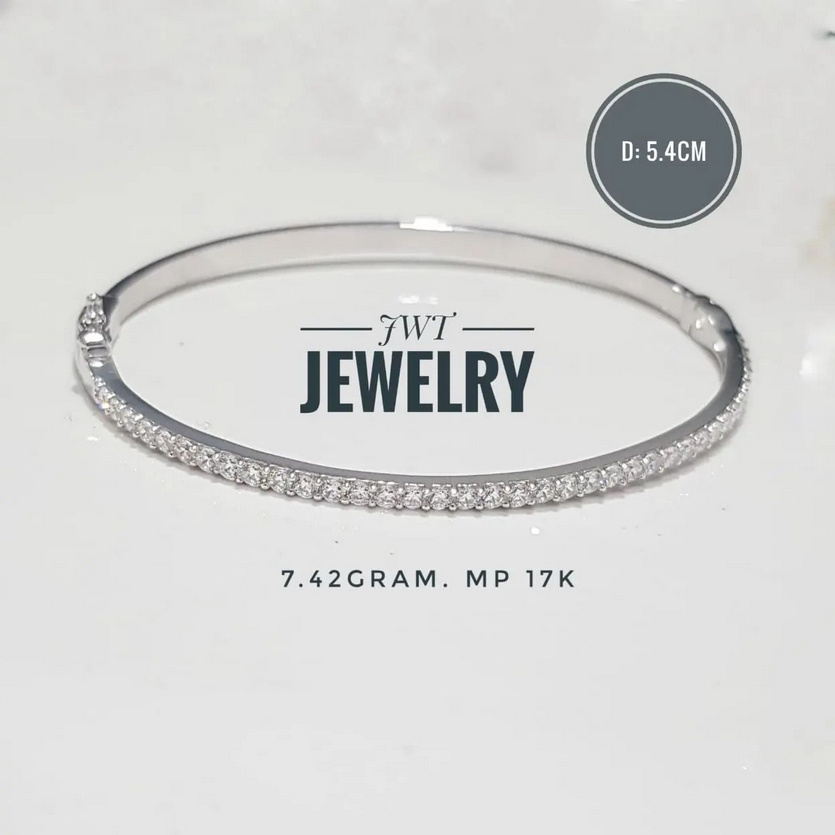 GELANG KAKU EMAS MODEL BERLIAN LISTRING MAS PUTIH DIAMOND LOOK