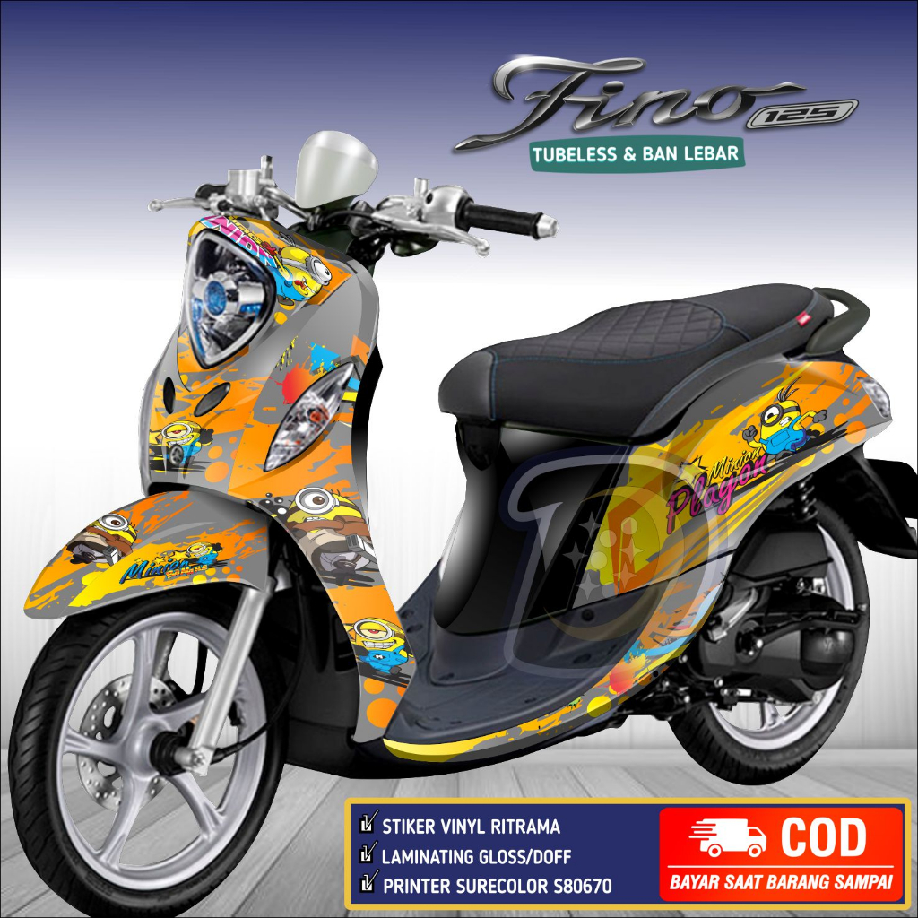 Decal Fino 125 Full Body Striping Yamaha Fino 125 Stiker Motor Fino 125 Minion