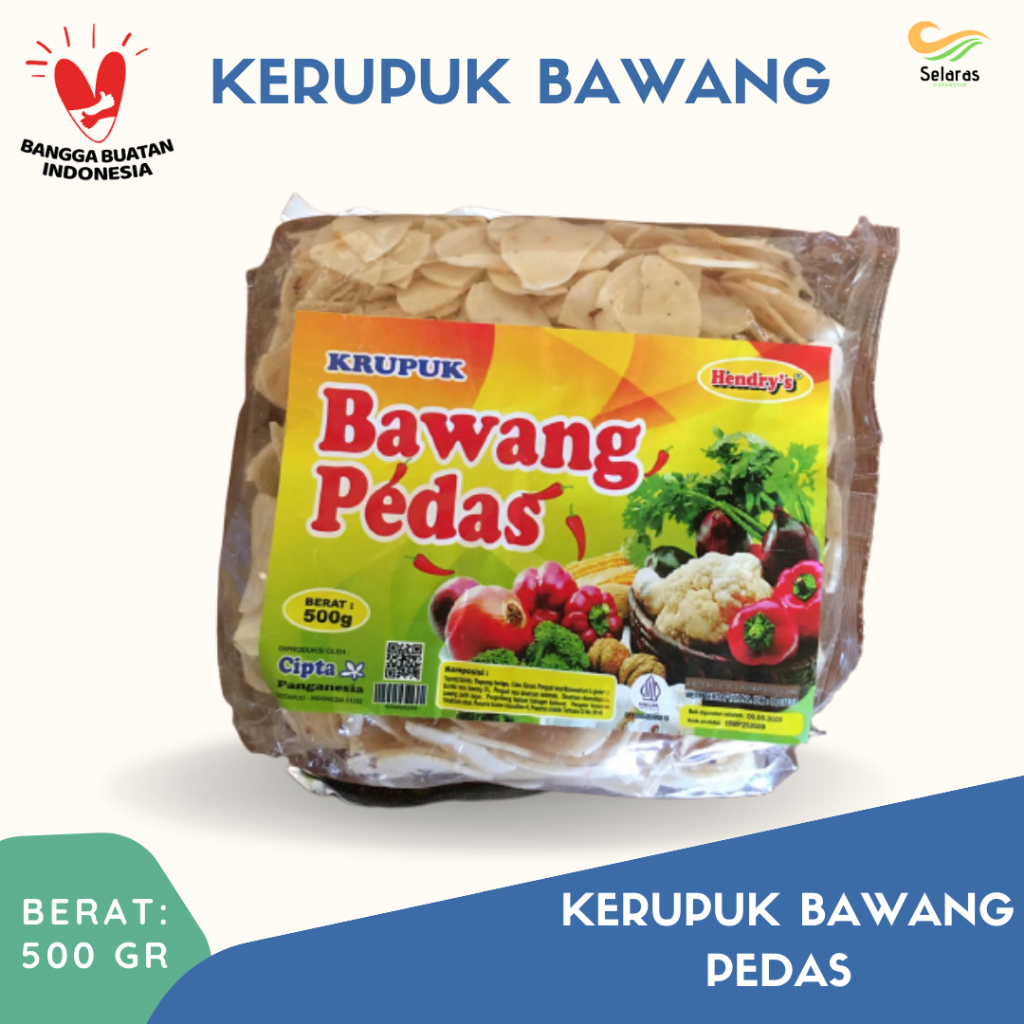 

Kerupuk Hendry's Bawang Pedas 500 gr