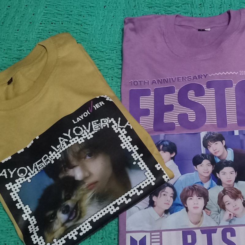 Kaos BTS murah / kaos kpop / BTS Festa / kaos layover / kaos Taehyung / kaos V BTS