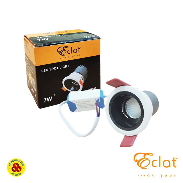 Eclat Downlight LED Sorot 7W HTB155 D/L Adjustable 7 Watt Bulat