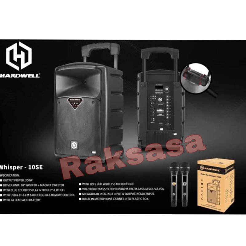 Speaker Portable Hardwell Whisper 10 SE Original 10 inch HARDWELL Whisper 10SE