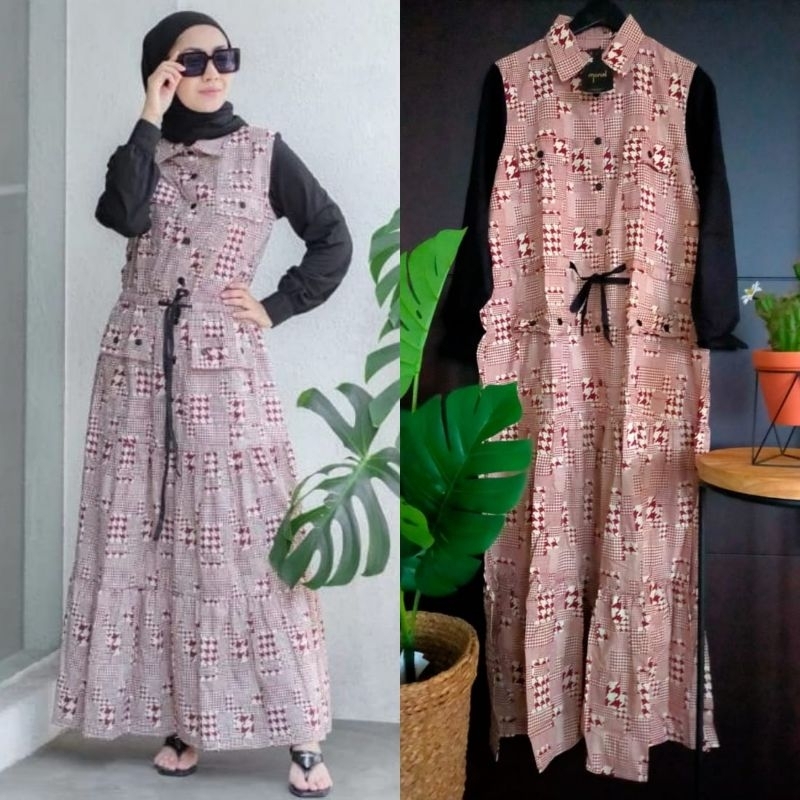 Monel HOUNDSTOOTH (Dress/Terusan/Gamis) @Monel_Chavians
