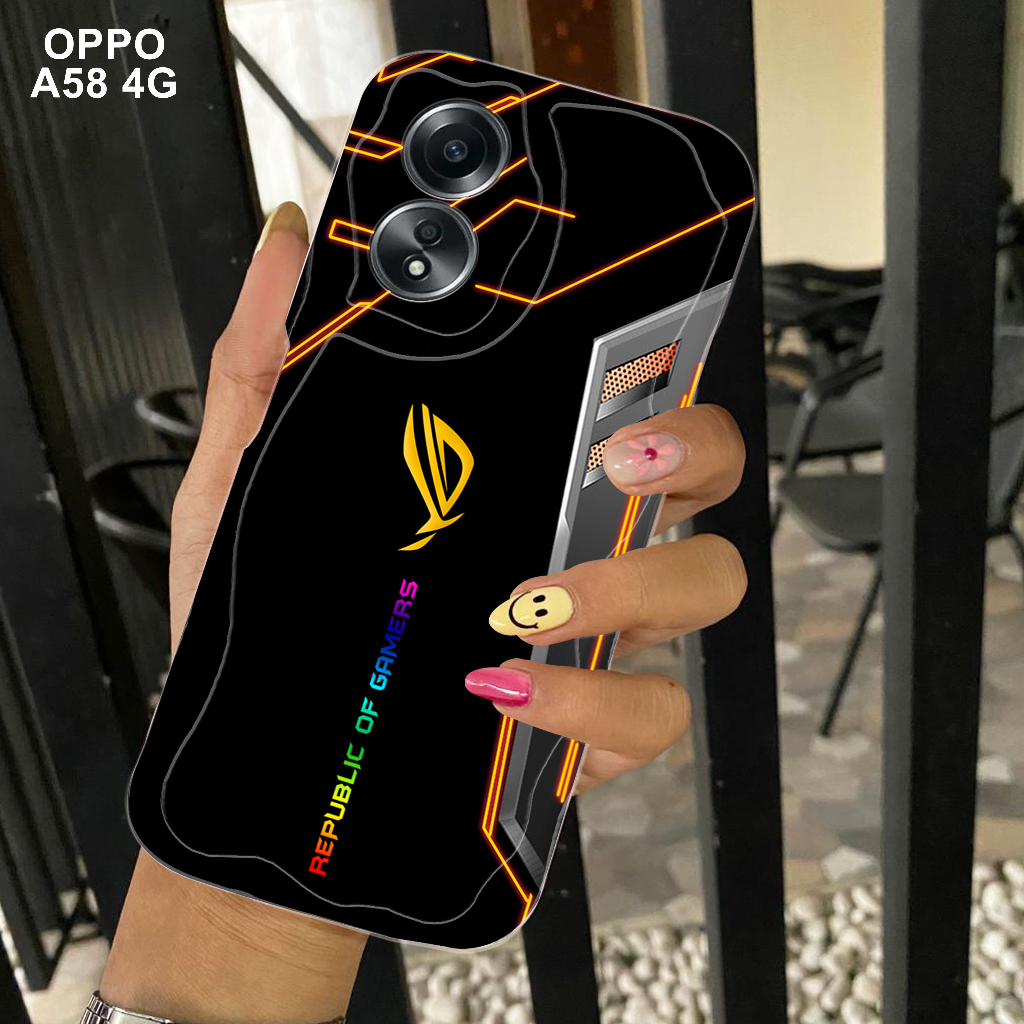Case OPPO A58 4G - Casing OPPO A58 4G (R0G) - Case Hp - Casing Hp - Softcase Hp - Softcase Glass Kac