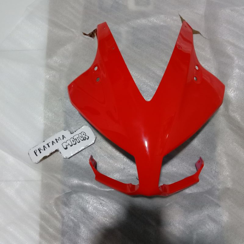 KEDOK CBR 150 LOKAL MATA DUA COVER DEPAN TAMENG CBR150 LOKAL K45A MERAH ORI 64250K45N00WRD