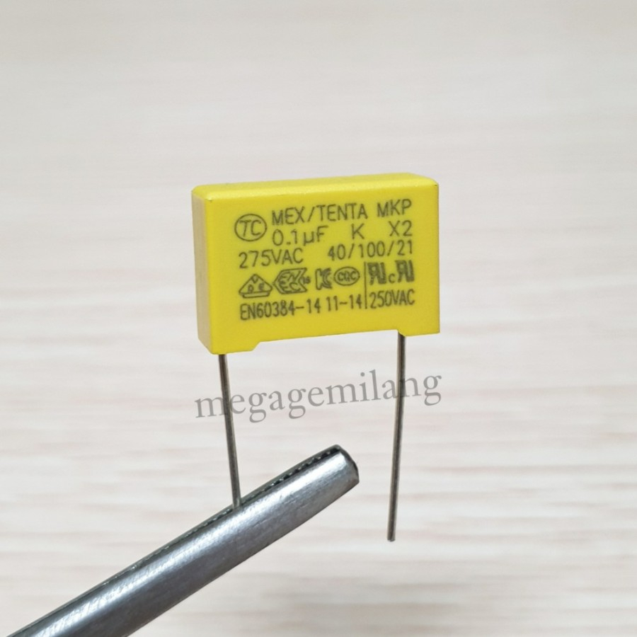 Kapasitor MKP 100n 275v 104