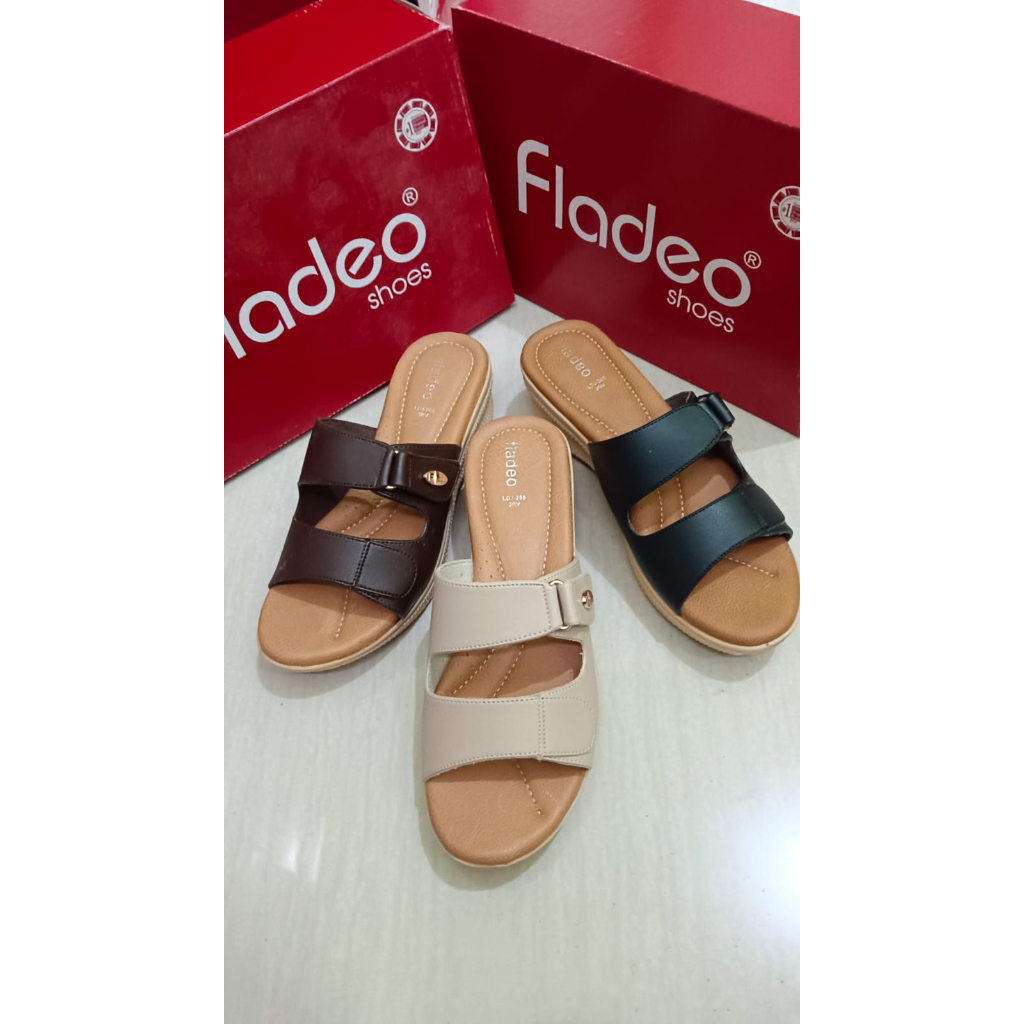 Wedges  Selop Wanita Elegan  FLADEO LDJ 265-3
