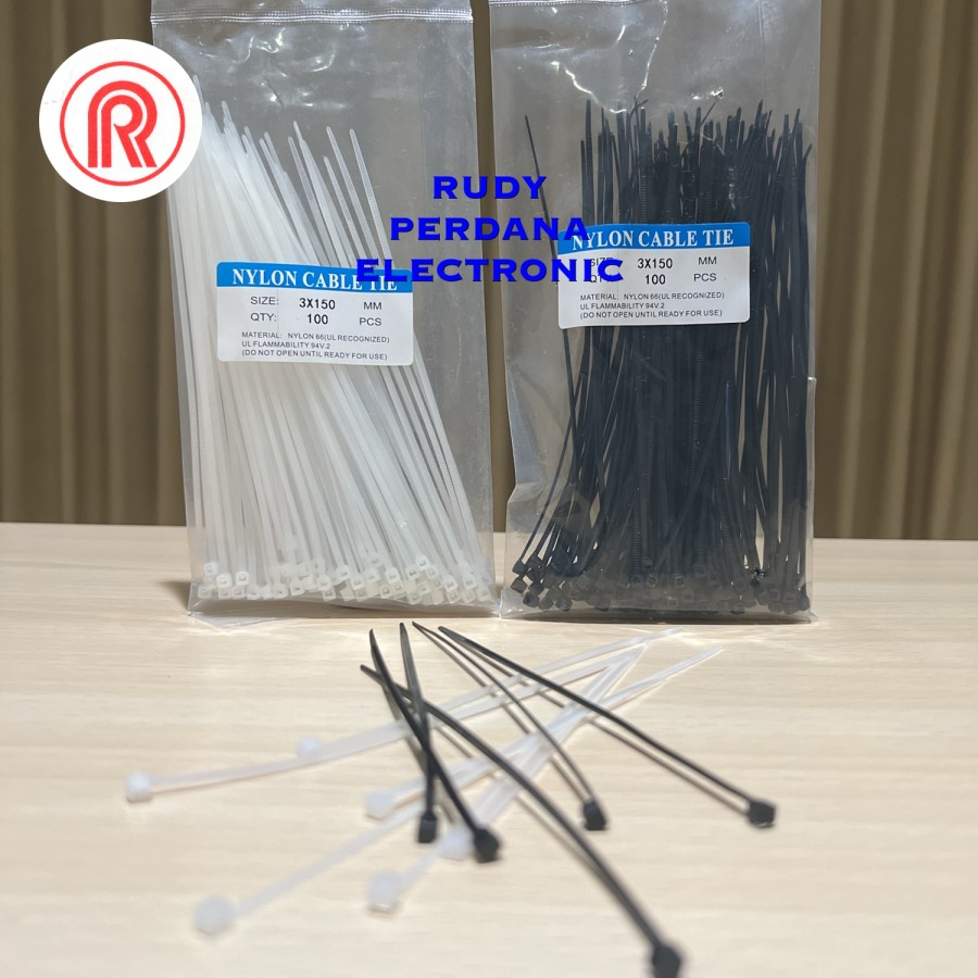 

NYLON CABLE TIE KABEL TIES NILON 3x150MM 3 x 150 MM 15 CM
