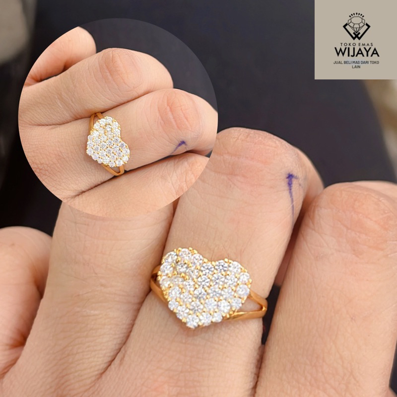 CINCIN BENTUK LOVE EMAS 700 16 k
