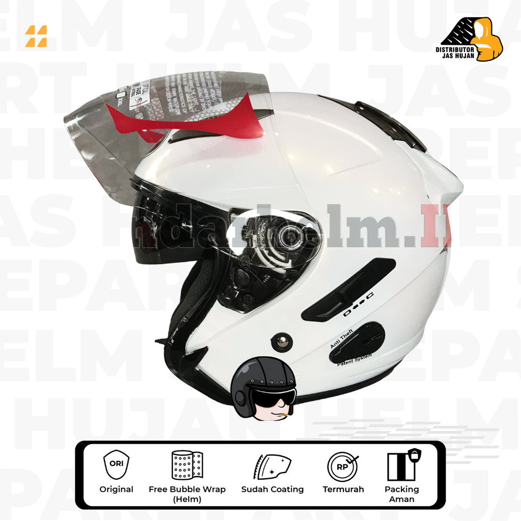 Helm Half Face KYT Galaxy Putih KYT Galaxy White Solid