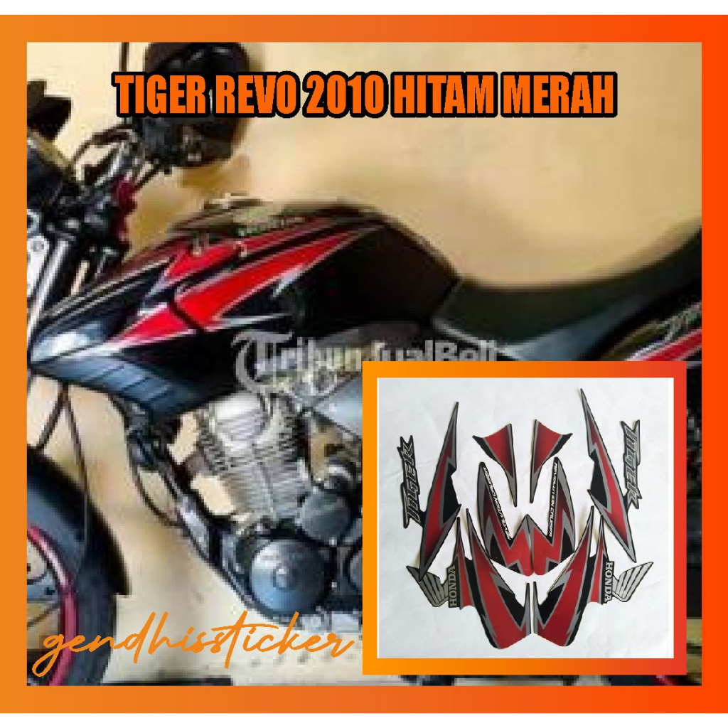 striping motor tiger revo 2010 hitam merah