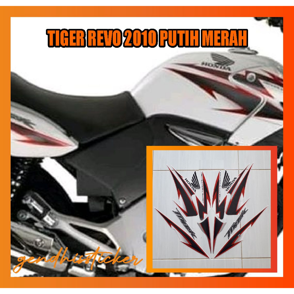striping motor tiger revo 2010 putih merah