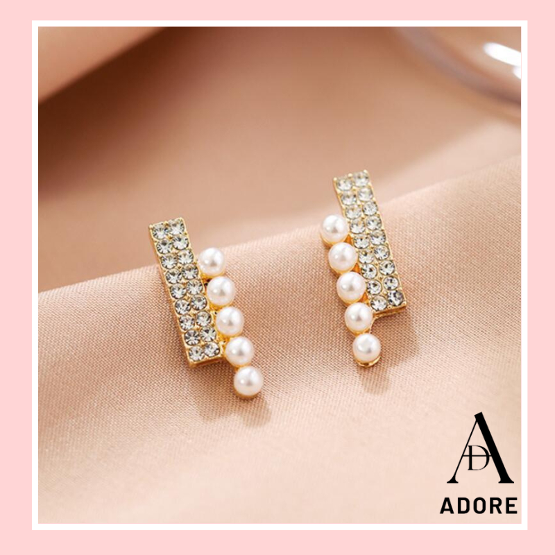 Adore - Anting Stud Wanita Manik Elegant &amp; Minimalis - 2031