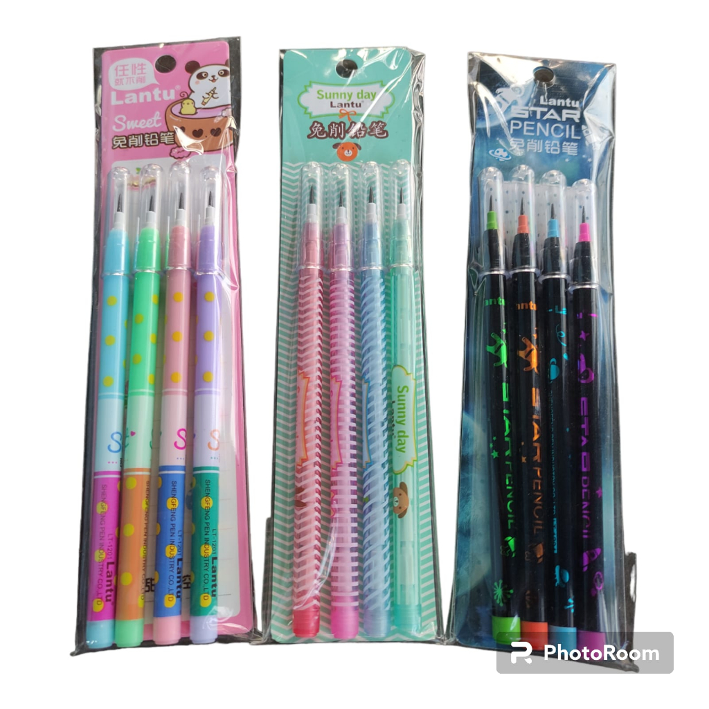 

Lantu pensil model bensia isi 4pcs