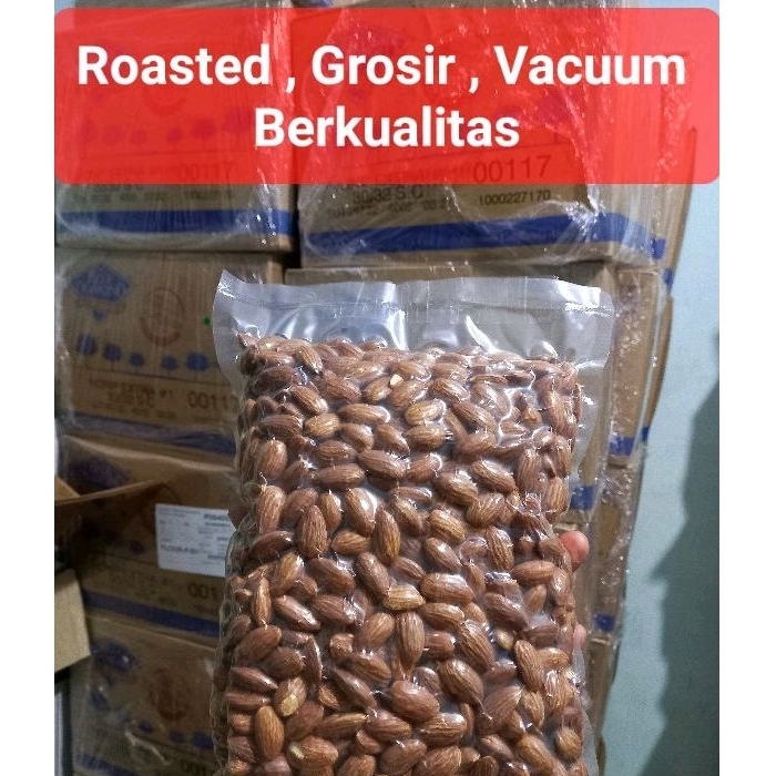 

Almond panggang 100 gram/ Kacang almond Panggang Berkualitas/ Roasted Almond Rasa Orginal