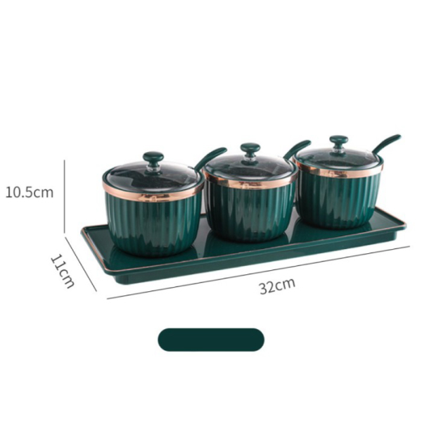 Unik Tempat Bumbu Dapur Nordic Plastik 2 Plastic Kitchen Spice Jar Set - 3 pcs Diskon