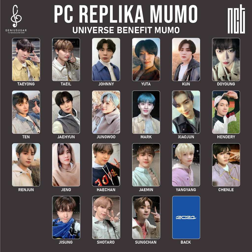 [NCT] PHOTOCARD UNOFFICIAL MUMO UNIVERSE 2021