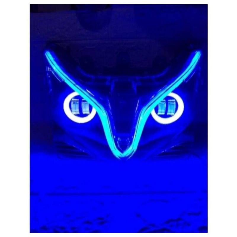 Satu Set Lampu Depan Vario 125 Techno Vario 125 Plus Day bulat 2 Mata Set Lampu Alis Biru
