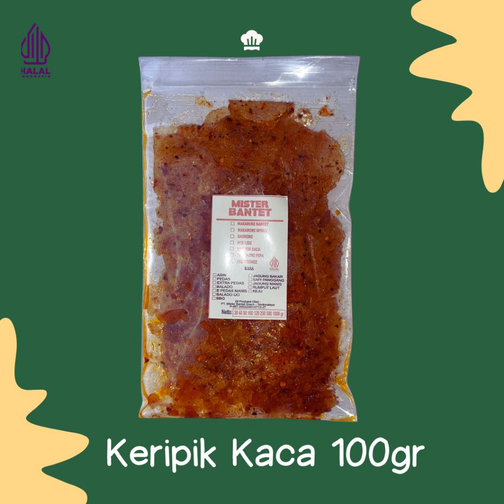 

KERIPIK KACA JELETOT 100GR PEDAS DAUN JERUK - MISTERBANTET SNACK