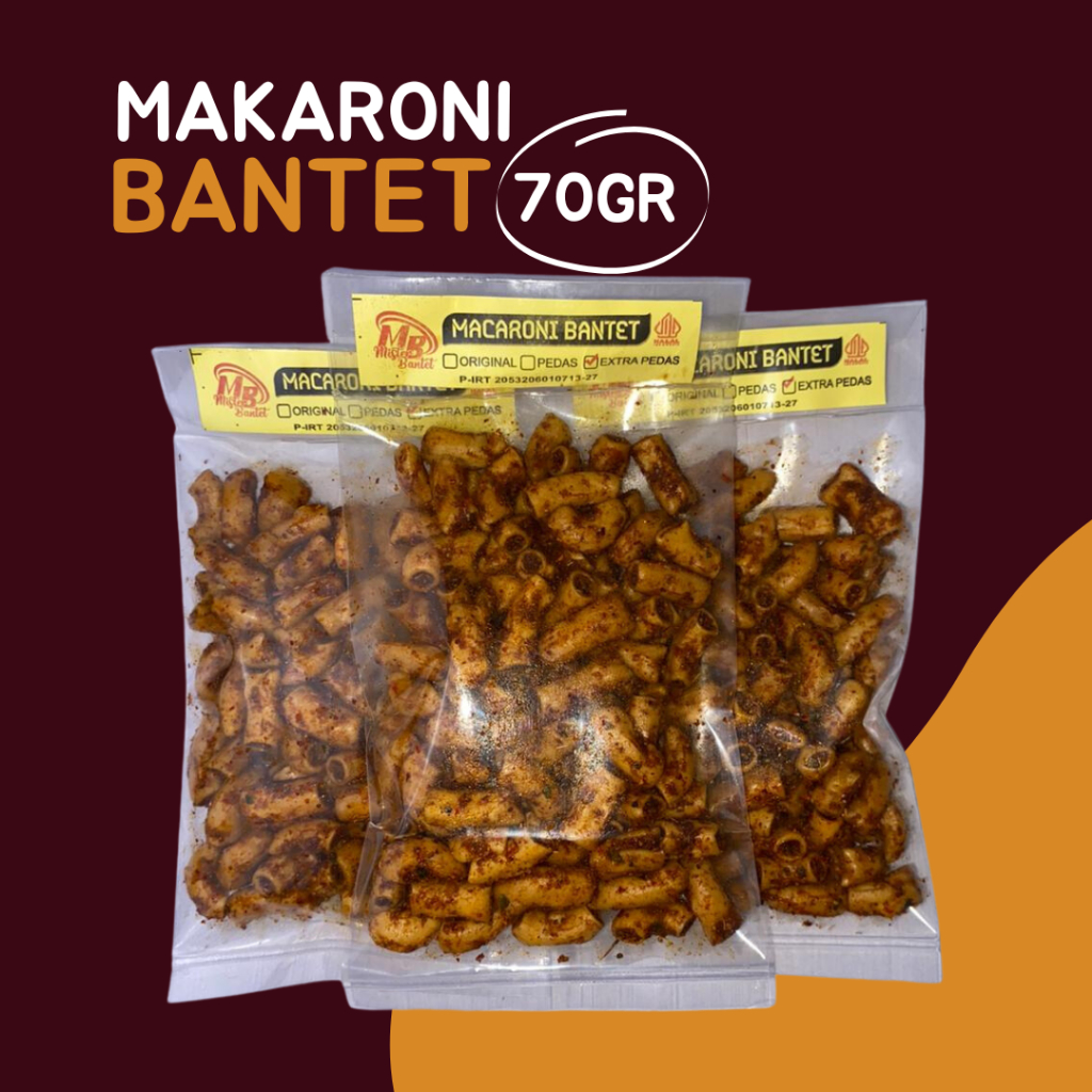 

MAKARONI BANTET 70GR EXTRA DAUN JERUK KHAS TASIKMALAYA - MISTERBANTET SNACK