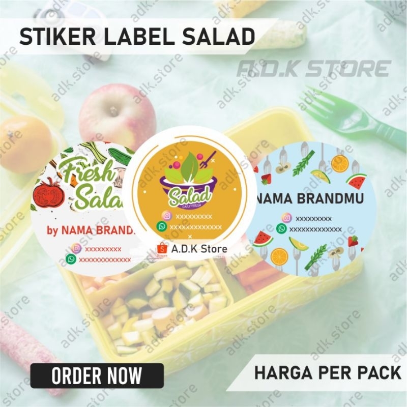 

[1 PACK] STIKER LABEL SALAD | STIKER LABEL PRODUK