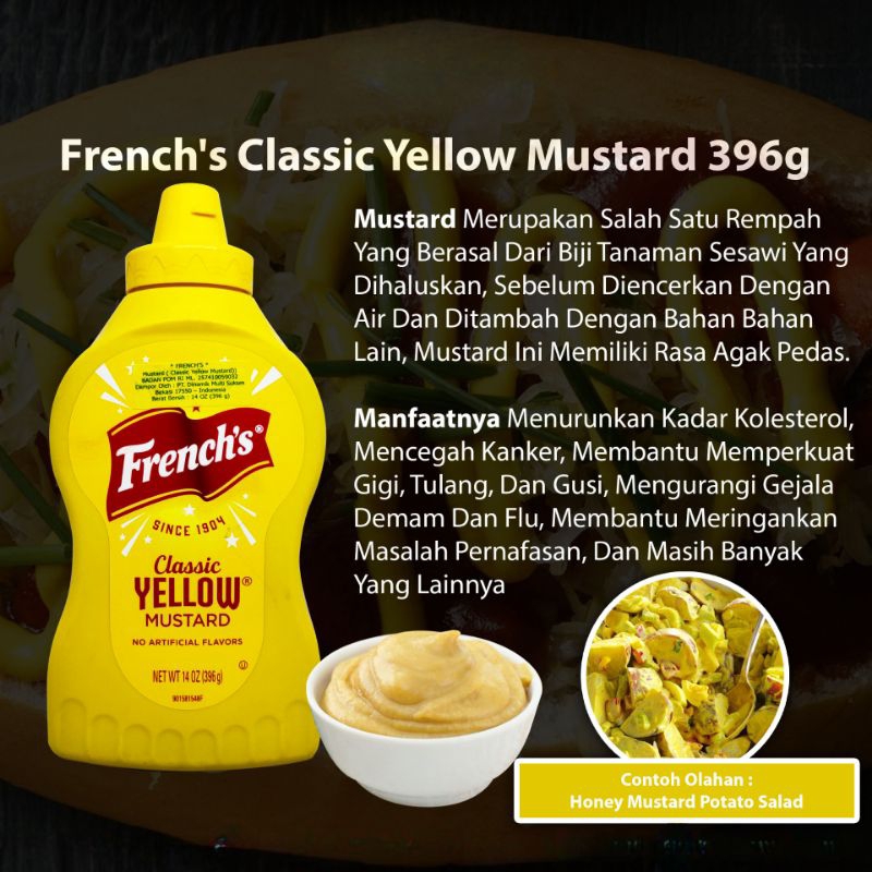 

French's/Classic/Yellow/Mustard 14Oz (396Gr)