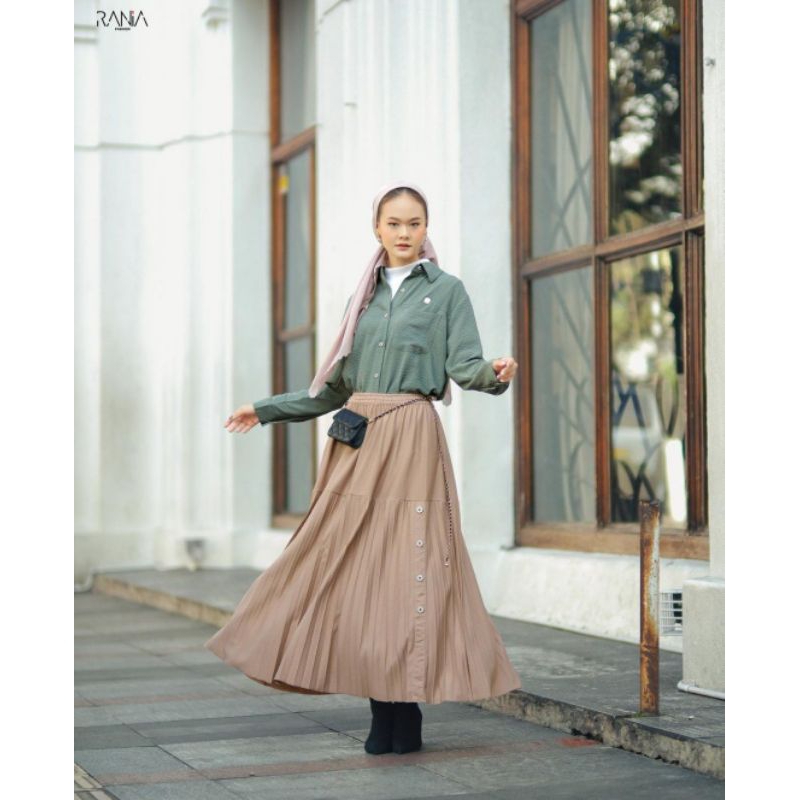 TERMURAH BEST DEALS Rok Plisket Polos Rania ZR Hi Fashion Original-Rok Plisket Premium-Plisket
